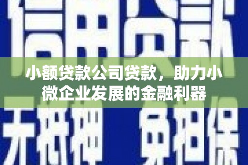 基隆小额贷款公司贷款，助力小微企业发展的金融利器