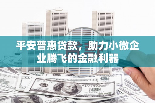 基隆平安普惠贷款，助力小微企业腾飞的金融利器