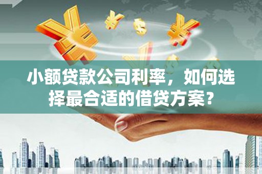 基隆小额贷款公司利率，如何选择最合适的借贷方案？